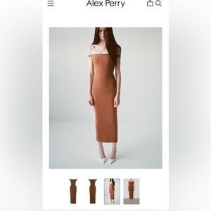 Alex Perry Off-the-Shoulder Crepe Body-Con Dress